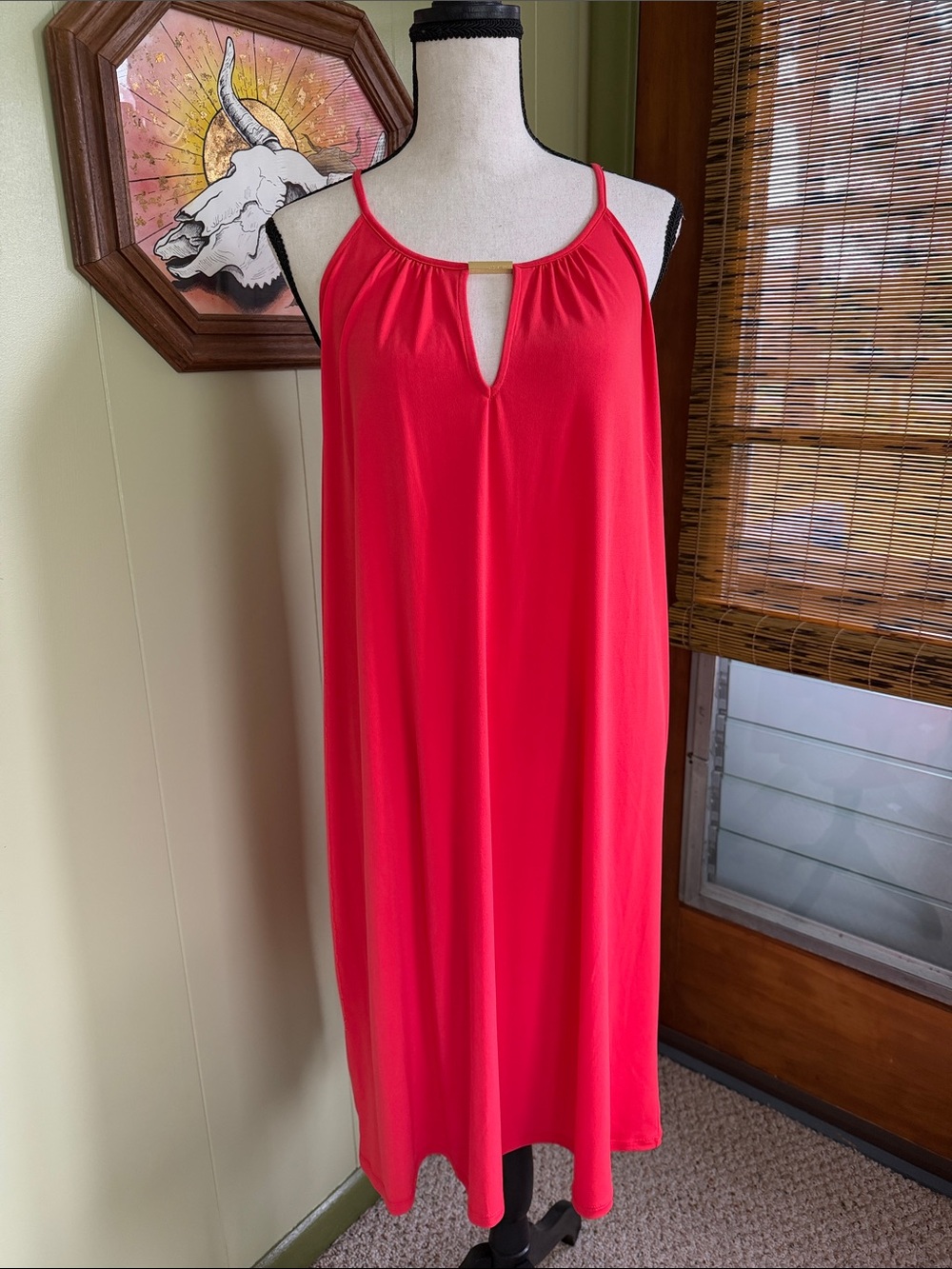 Michael Kors Sleeveless Keyhole Midi Dress XL